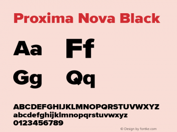 Proxima Nova Black Version 3.005图片样张