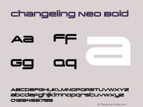 Changeling Neo Bold Version 1.004; Changeling Neo Bold图片样张