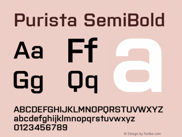 Purista SemiBold 1.0; pdf-x uazero;图片样张