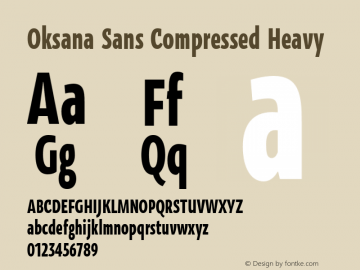 OksanaSansCompressedHeavy Version 2.000图片样张