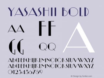 Yasashii Bold Version 1.000 2007 initial release图片样张