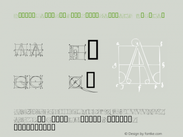 DuererLatinConstructionCapitals Regular Macromedia Fontographer 4.1.4 11/13/01图片样张