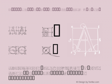 DuererLatinConstructionCapitals Regular Macromedia Fontographer 4.1.4 11/13/01图片样张