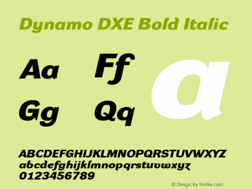 Dynamo Italic B X E 001.000图片样张