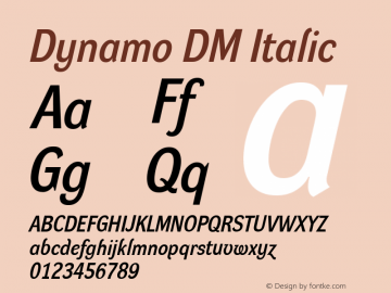 Dynamo Italic D M 001.000图片样张