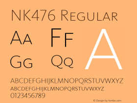 NK476 OTF 1.100;PS 001.001;Core 1.0.29图片样张