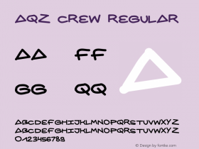 AQZ crew Regular Macromedia Fontographer 4.1.5 13/08/02 Font Sample