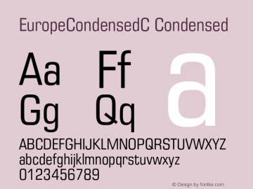 EuropeCondensedC 001.001图片样张