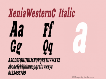 XeniaWesternC-Italic 001.000图片样张