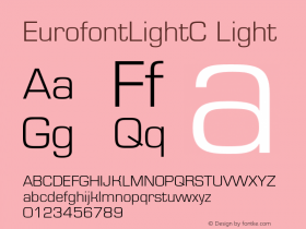 EurofontLightC 001.000图片样张