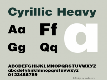 Cyrillic Heavy Version 1.0; 2007; initial release图片样张