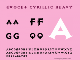 ExocetCyrillic-Heavy Version 1.0; 2002; initial release图片样张