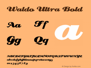 Waldo Ultra Bold Version 0.0; 1970; initial release图片样张