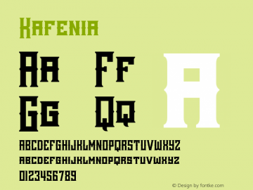 ☞Kafenia Version 1.000;com.myfonts.easy.aetos.kafenia.regular.wfkit2.version.4w7s图片样张