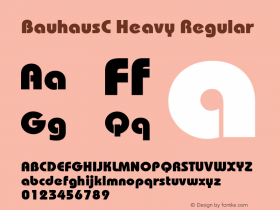 BauhausC Heavy OTF 1.0;PS 001.000;Core 116;AOCW 1.0 161图片样张