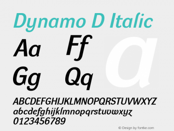 Dynamo Italic D 001.000图片样张