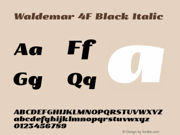 Waldemar4FBlack-Italic 1.2图片样张