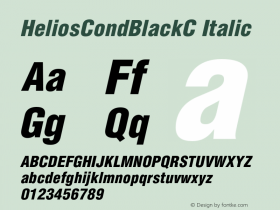 HeliosCondBlackC-Italic 004.001图片样张