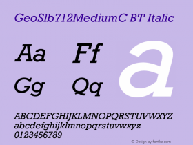 GeoSlb712MediumCBT-Italic 001.000图片样张