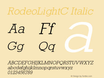 RodeoLightC-Italic 003.001图片样张