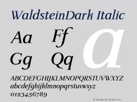 WaldsteinDark-Italic Version 001.000图片样张