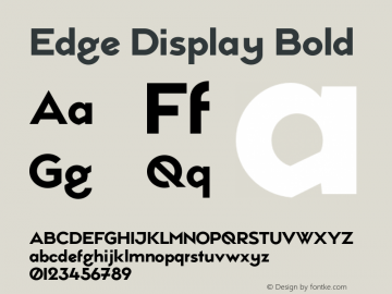 EdgeDisplay-Bold Version 1.000图片样张