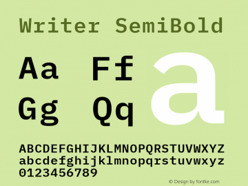 Writer SemiBold Version 2.001 2020图片样张