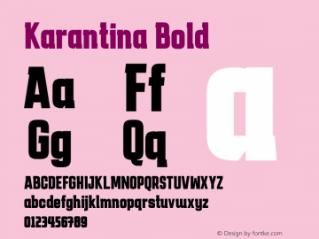 Karantina Bold Version 1.000图片样张