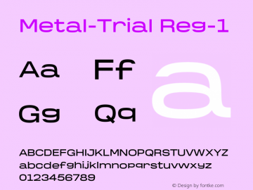 Metal-Trial Reg-1 Version 1.000;hotconv 1.0.109;makeotfexe 2.5.65596图片样张