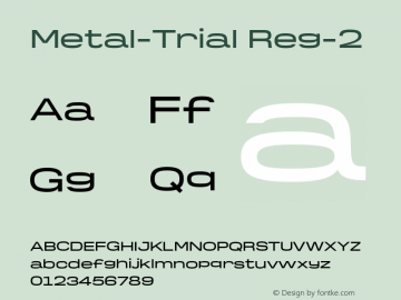 Metal-Trial Reg-2 Version 1.000;hotconv 1.0.109;makeotfexe 2.5.65596图片样张