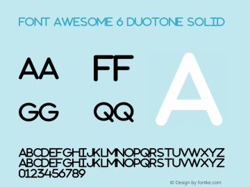Font Awesome 6 Duotone Solid Version 768.0010070801 (Font Awesome version: 6.0.0-beta2)图片样张