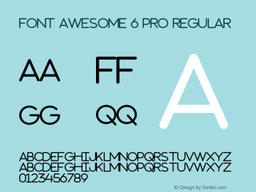 Font Awesome 6 Pro Regular Version 768.0010070801 (Font Awesome version: 6.0.0-beta2)图片样张