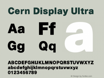 Cern Display Ultra Version 1.000;PS 001.000;hotconv 1.0.38图片样张