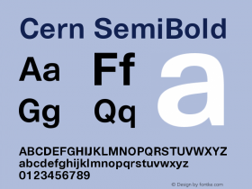 Cern SemiBold Version 1.000;PS 001.000;hotconv 1.0.38图片样张