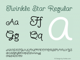 Twinkle Star Regular Version 2.010; ttfautohint (v1.8.3)图片样张