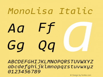 MonoLisa Regular Italic Version 1.802图片样张