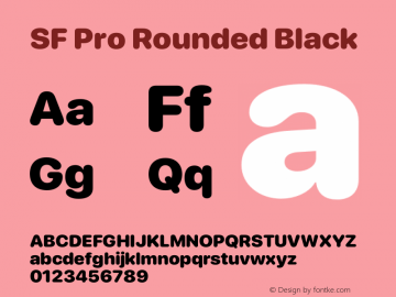 SF Pro Rounded Black Version 17.0d12e1图片样张