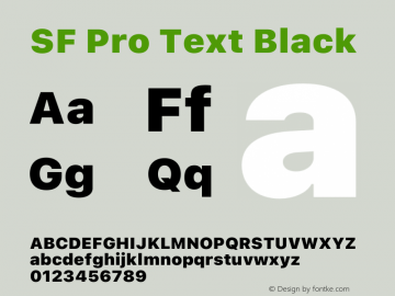 SF Pro Text Black Version 17.0d12e1图片样张