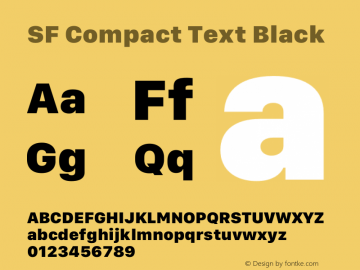 SF Compact Text Black Version 17.0d12e1图片样张
