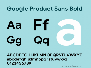 Google Product Sans Bold 2.004图片样张