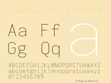 Iosevka Thin Extended Version 11.2.1; ttfautohint (v1.8.3)图片样张