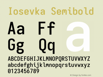 Iosevka Semibold Version 11.2.1; ttfautohint (v1.8.3)图片样张