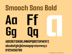 Smooch Sans Bold Version 1.010; ttfautohint (v1.8.3)图片样张