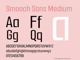 Smooch Sans Medium Version 1.010; ttfautohint (v1.8.3)图片样张