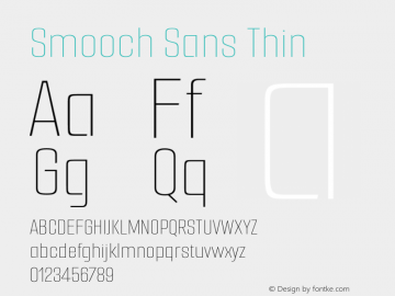 Smooch Sans Thin Version 1.010图片样张