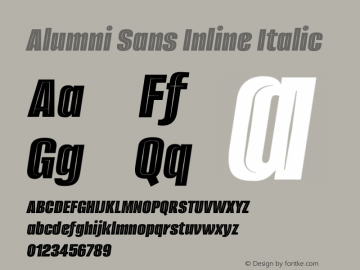 Alumni Sans Inline Italic Version 1.010图片样张
