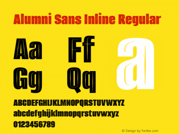 Alumni Sans Inline Regular Version 1.010图片样张