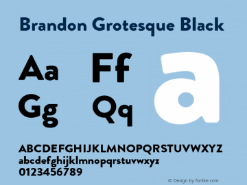 BrandonGrotesque-Black Version 001.000图片样张