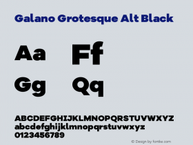 Galano Grotesque Alt Black Version 1.000;PS 001.000;hotconv 1.0.70;makeotf.lib2.5.58329图片样张