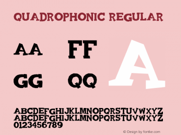 Quadrophonic Regular Version 1.0 Font Sample